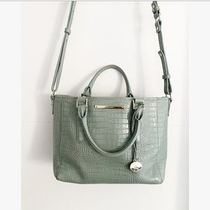 Brahmin Aqua Mint Crocodile Bag